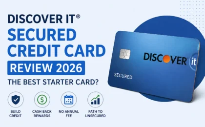 Discover it Secured Credit Card review 2026 featured image with secured card, no annual fee, cash back rewards, and path to unsecured credit