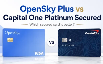 OpenSky Plus vs Capital One Platinum Secured credit cards side-by-side comparison for building credit in 2026